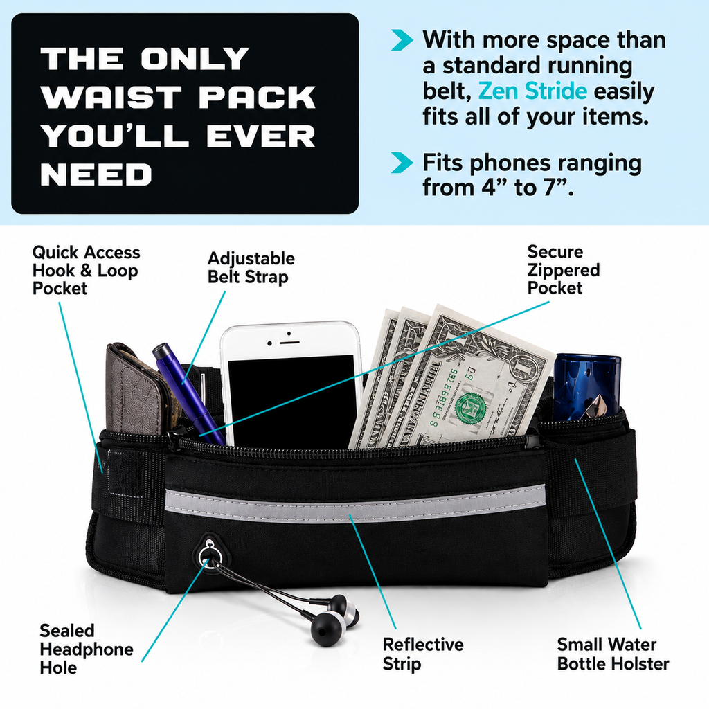 ZenStride Hands-Free Bungee Leash